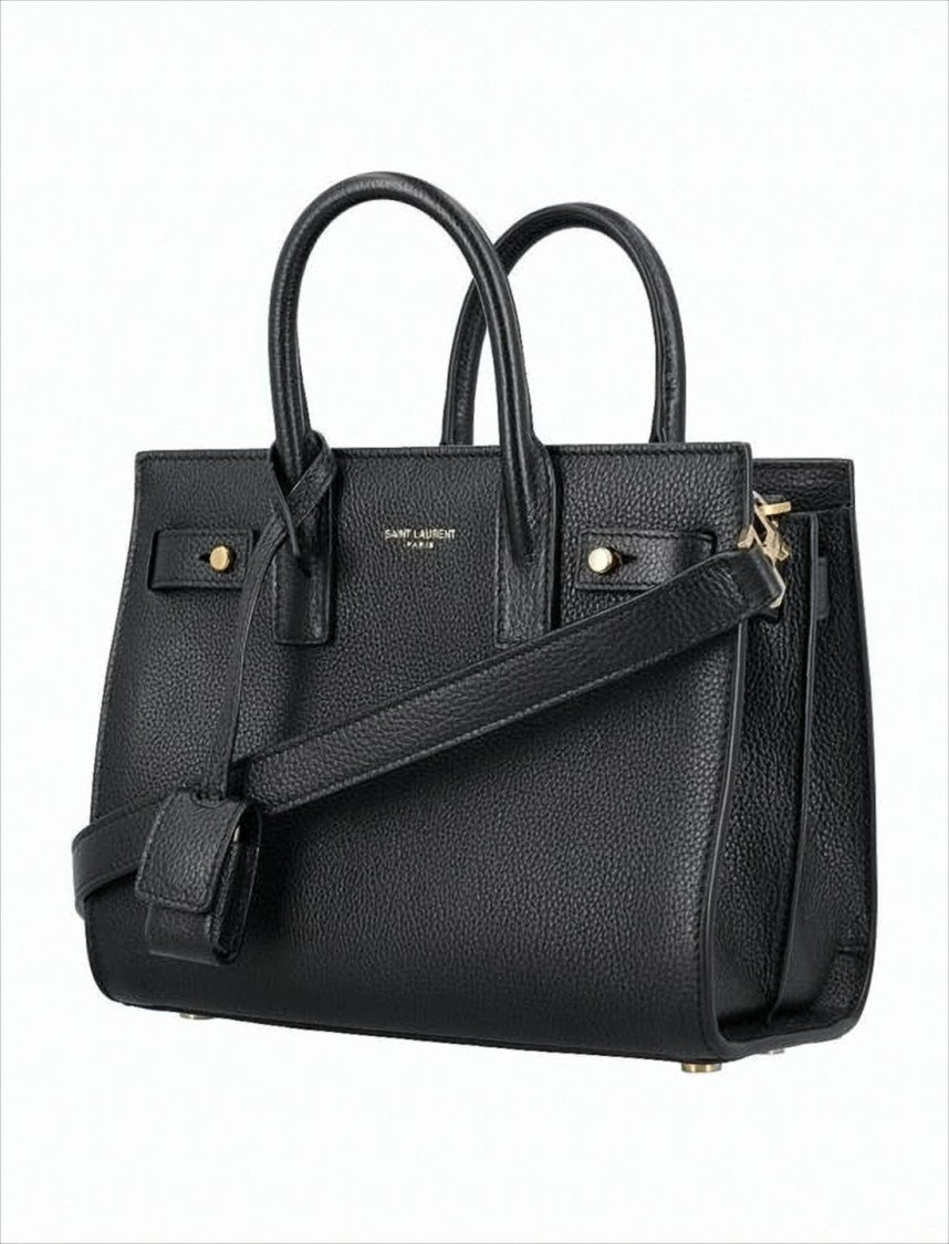 Saint Laurent Textured Calfskin Tote Bag