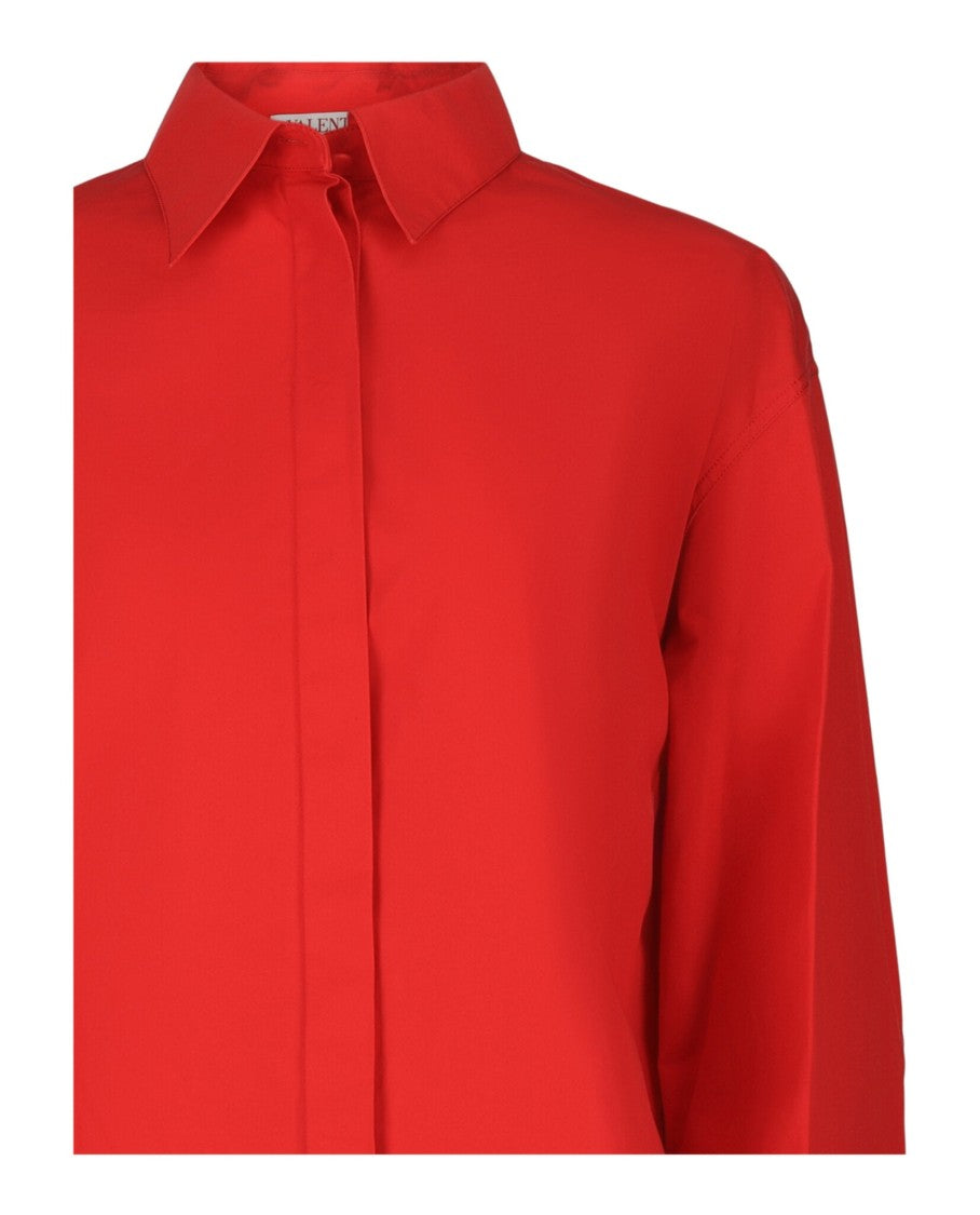 Valentino Button-Front Shirt With Hidden Placket And Classic Collar