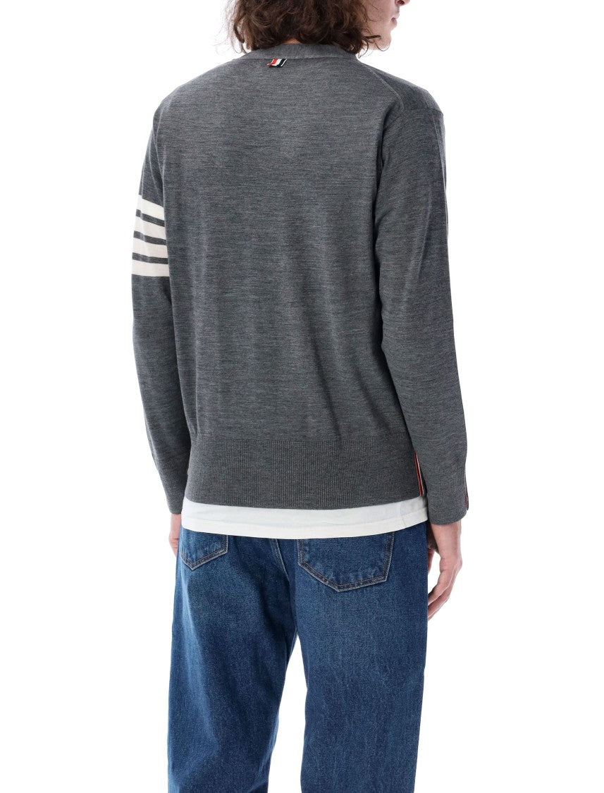 Thom Browne Classic V-Neck Merino Cardigan Sweater