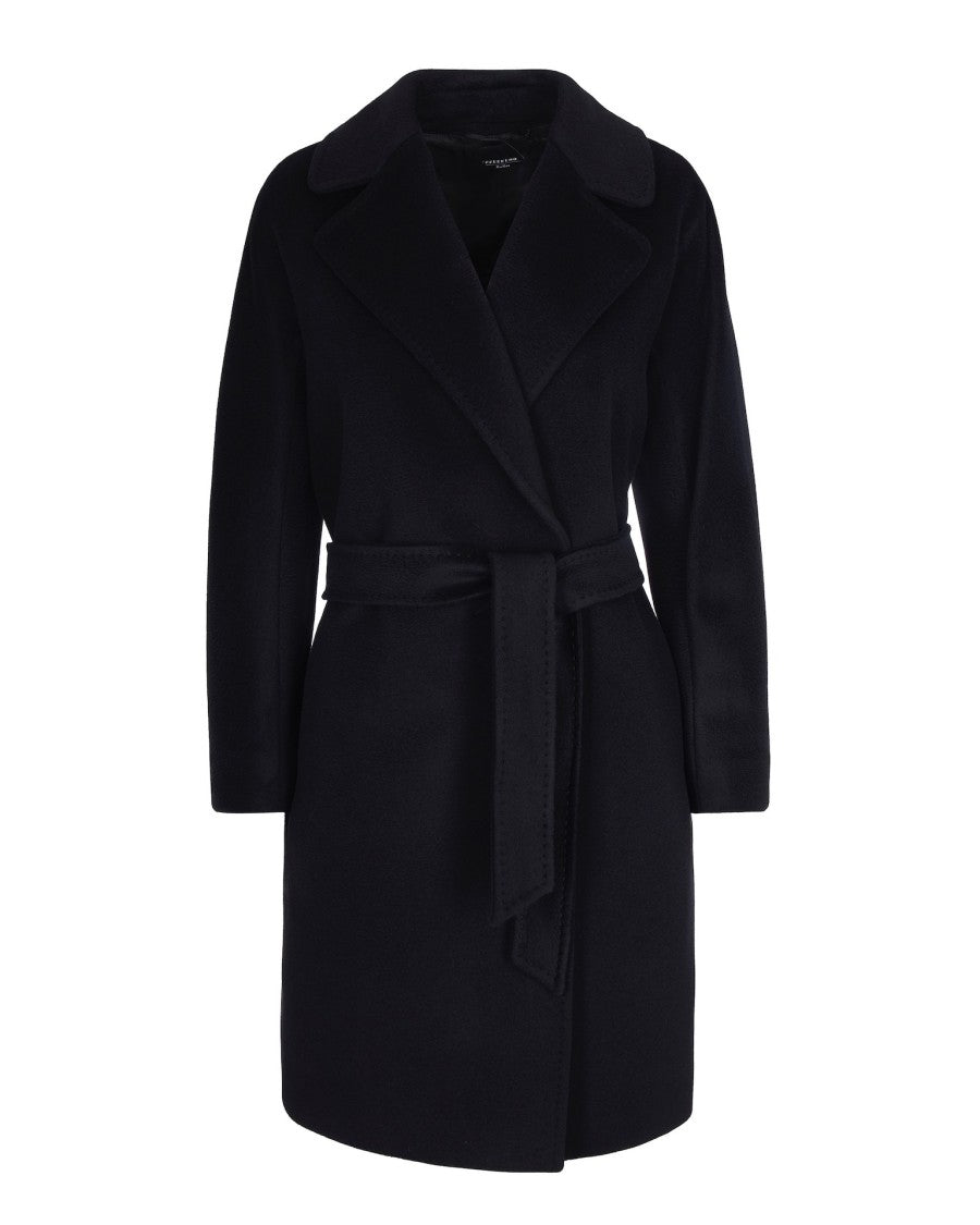 Max Mara Midi Wrap Coat In Virgin Wool