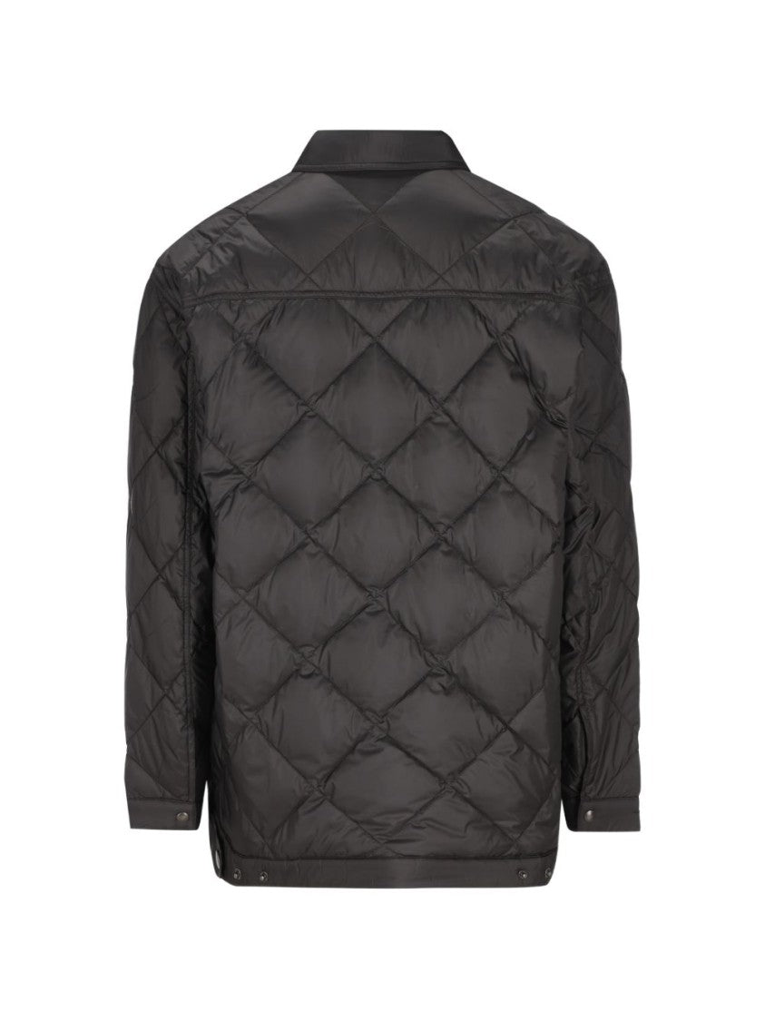 Prada Black Quilted Casual Diamond Stitching Jacket