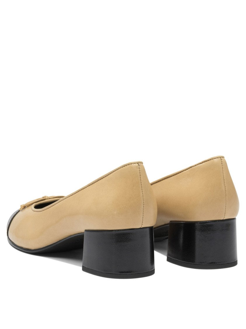 Tory Burch Beige Heeled Shoes With Rounded Toe