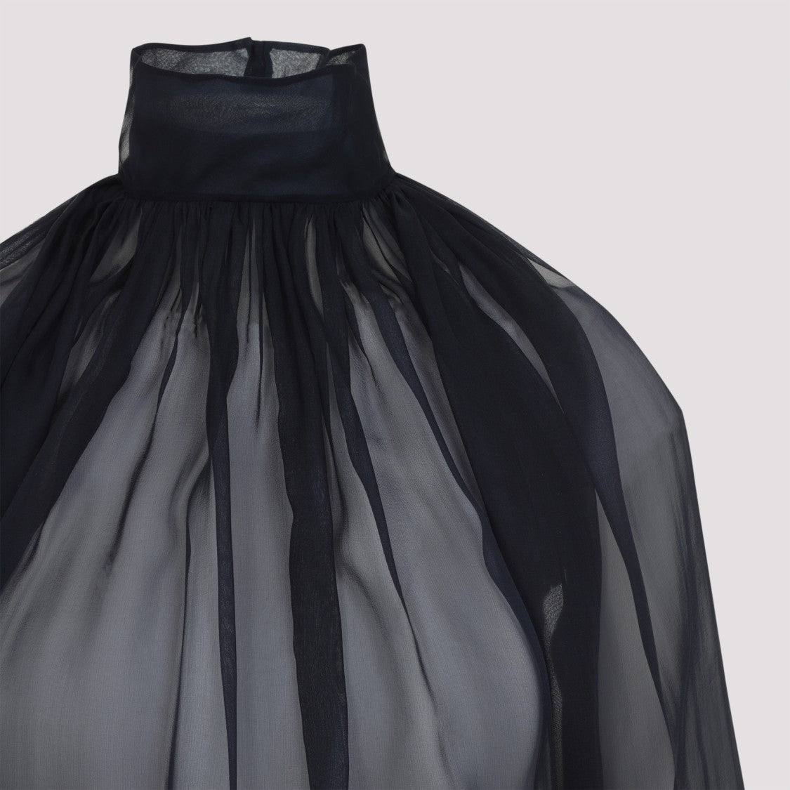 Saint Laurent Blue Silk Blouse