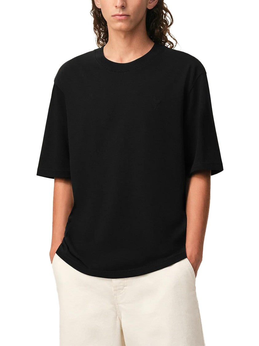 Ami Paris Quota Ami De Coeur Embossed Cotton T-Shirt