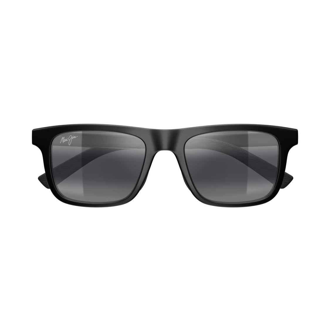 Maui Jim Moaka Rectangular Matte Black Sunglasses With Gradient Lenses