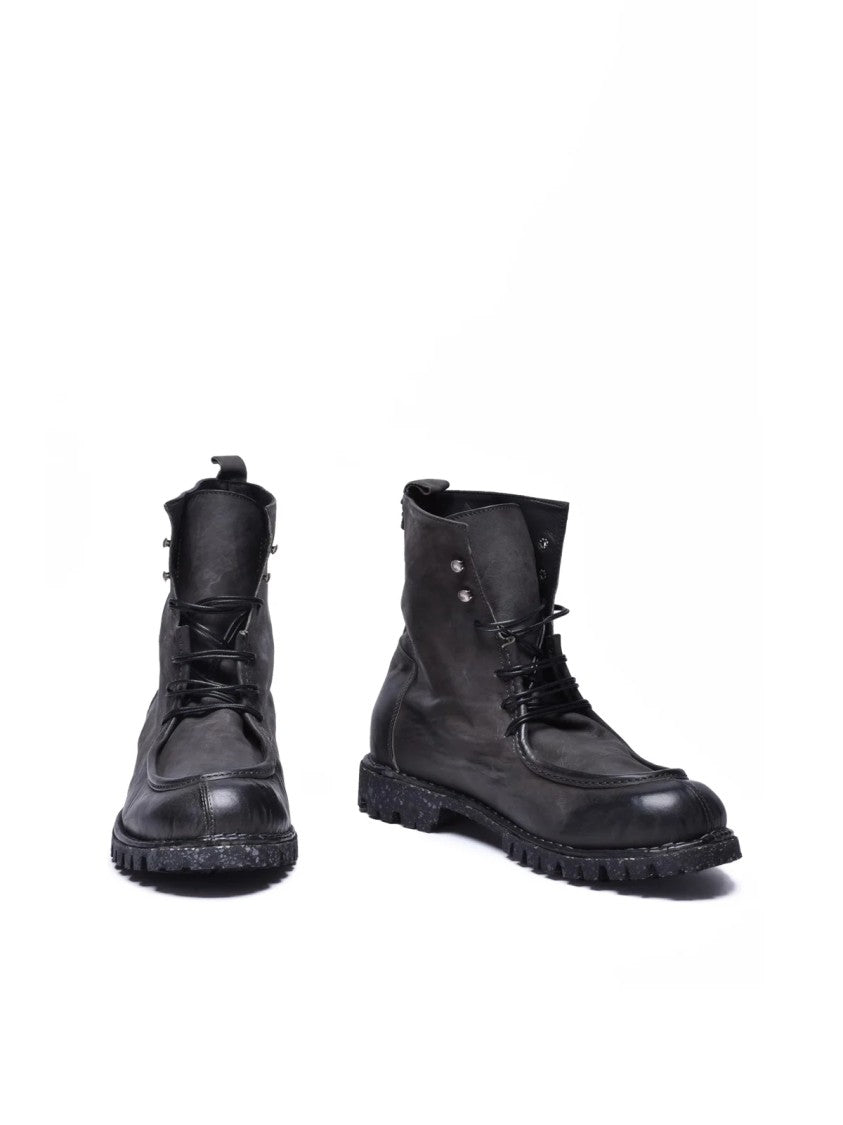 Ernesto Dolani Grey Leather Rubber Men's Leather Boot
