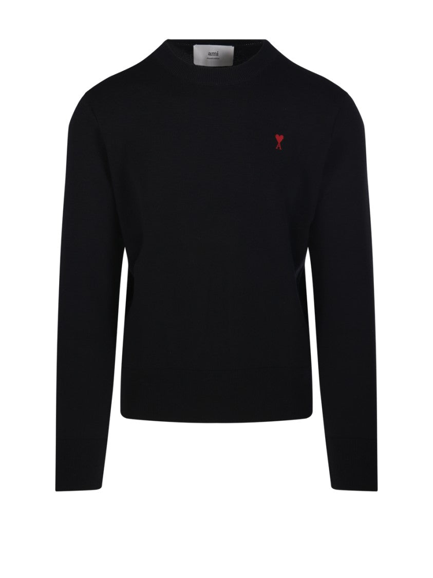 Ami Adc Round Neck Sweater Merino