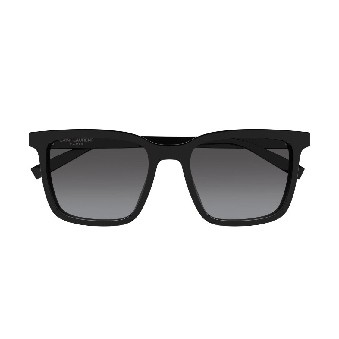 Saint Laurent Rectangular Sunglasses In Glossy Black Acetate