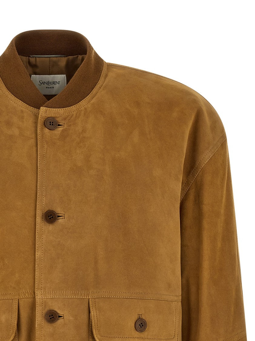 Saint Laurent Suede Bomber Jacket