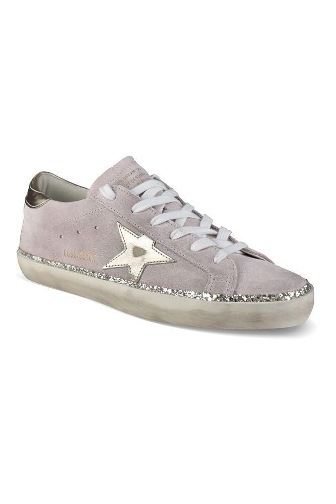 Golden Goose Pink/Mauve Suede Superstar Sneakers