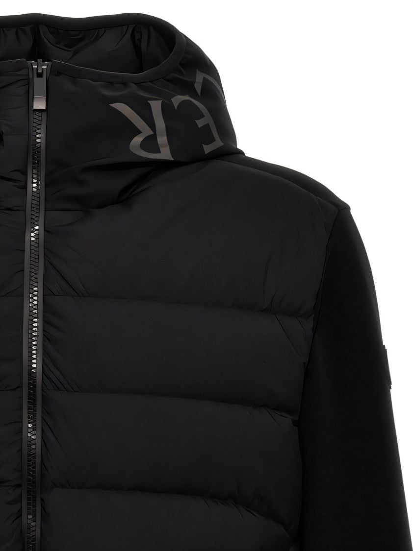Moncler Quilted Front Hooded Jacket With Padded Hood