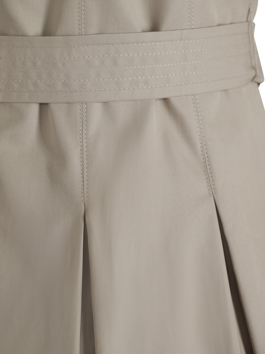 Max Mara Sleeveless Beige Midi Dress