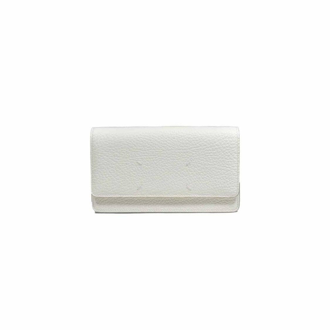 Maison Margiela White Hammered Leather Shoulder Bag Wallet