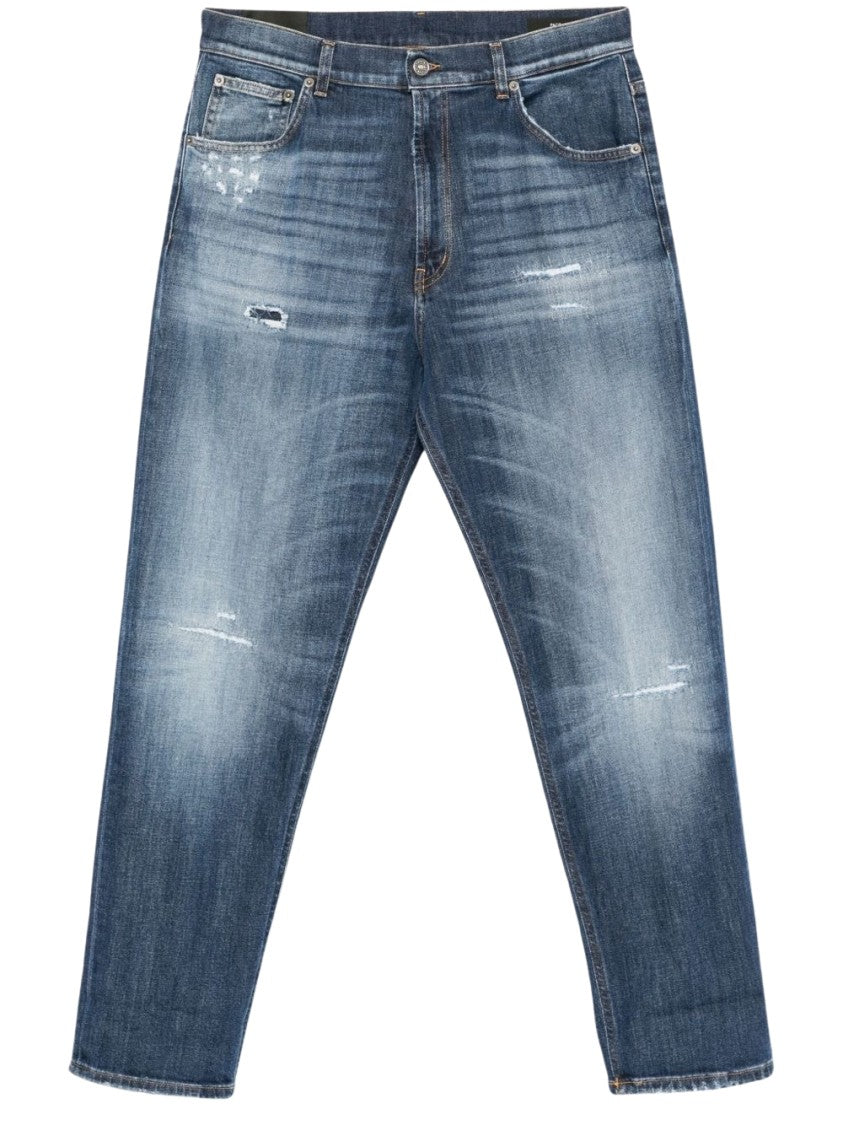 Dondup Indigo Blue Jeans With Concealed Fly