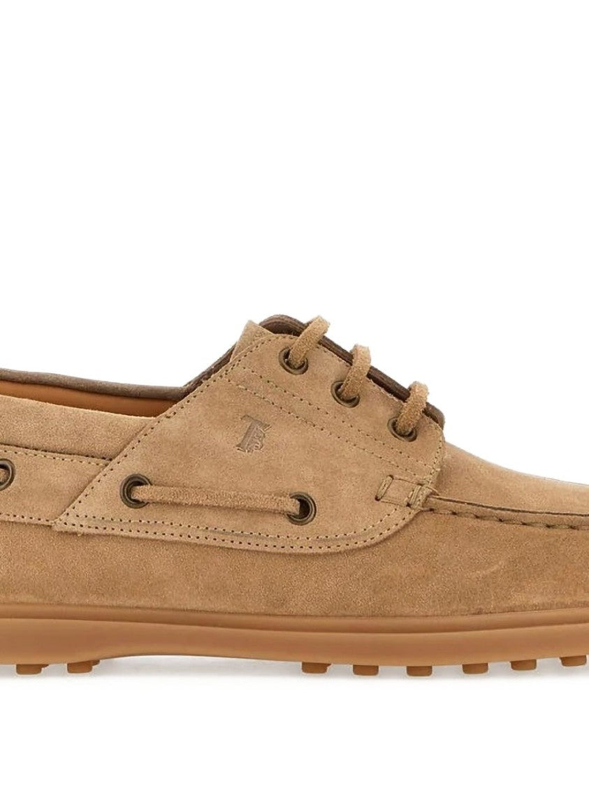Tod's Low-Profile Brown Calf Leather Loafers
