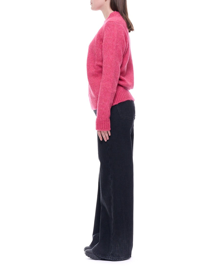 Fabrizio Del Carlo Women’S Pink Wool Crewneck Sweater