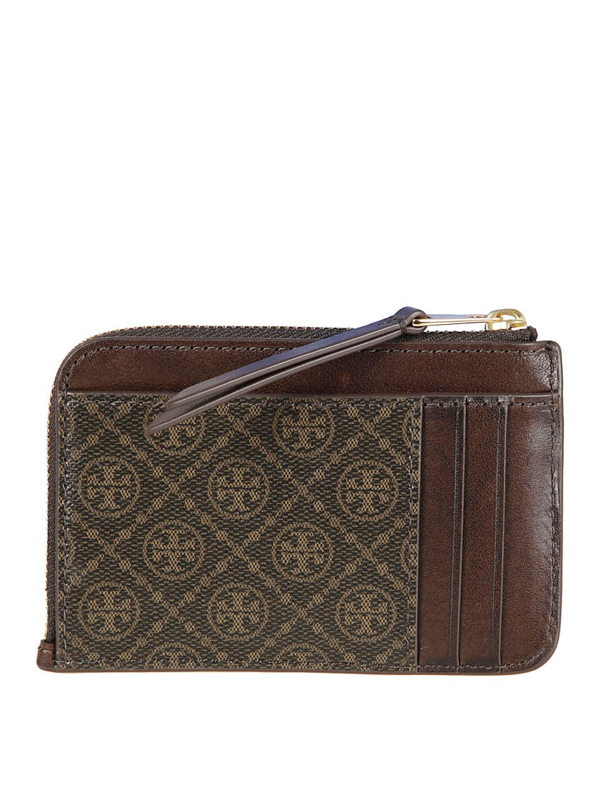 Tory Burch Textured Fabric Wallet With Gold-Tone Accents