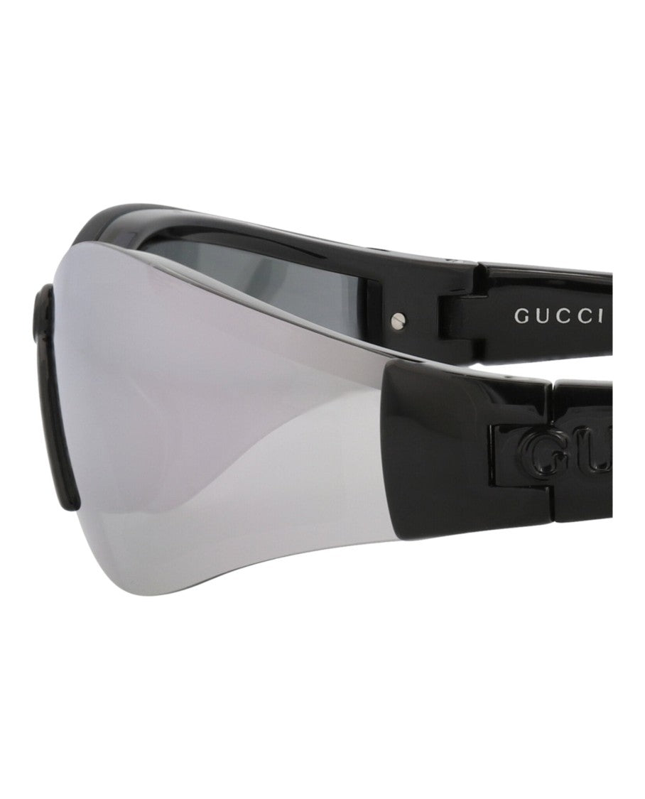 Gucci Shield-Frame Injection Sunglasses