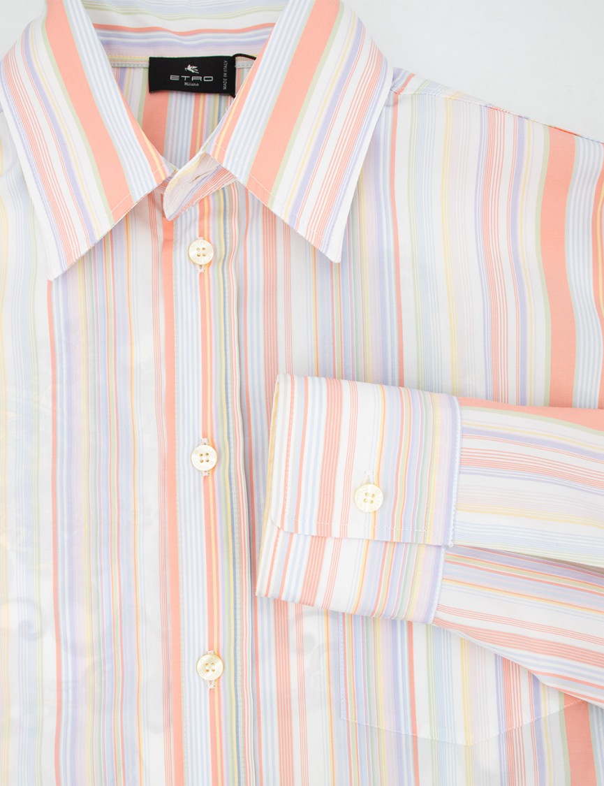 Etro Multicolor Striped Cotton Shirt