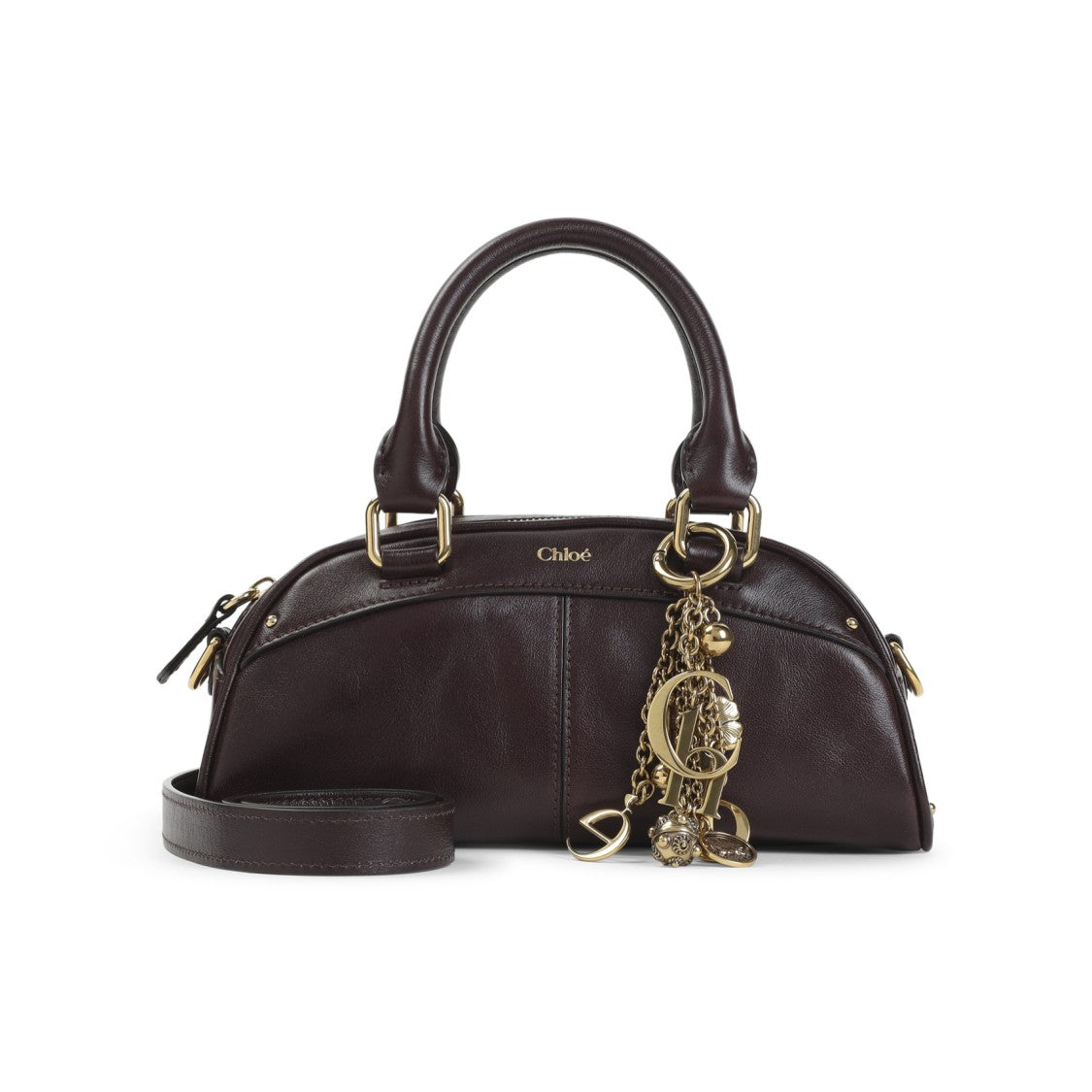 Chloé Rounded Black Calf Leather Shoulder Bag
