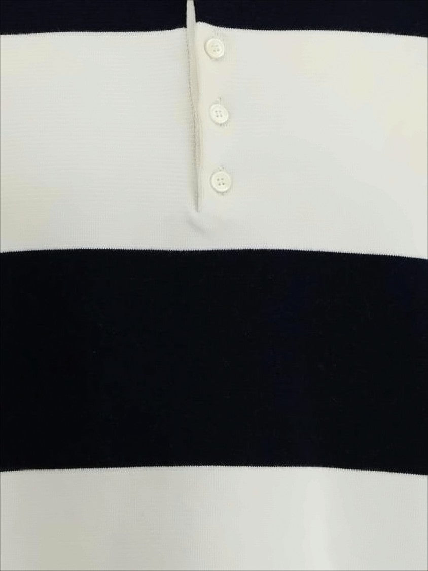 Thom Browne Broad Striped Polo Shirt With Classic Collar And Placket