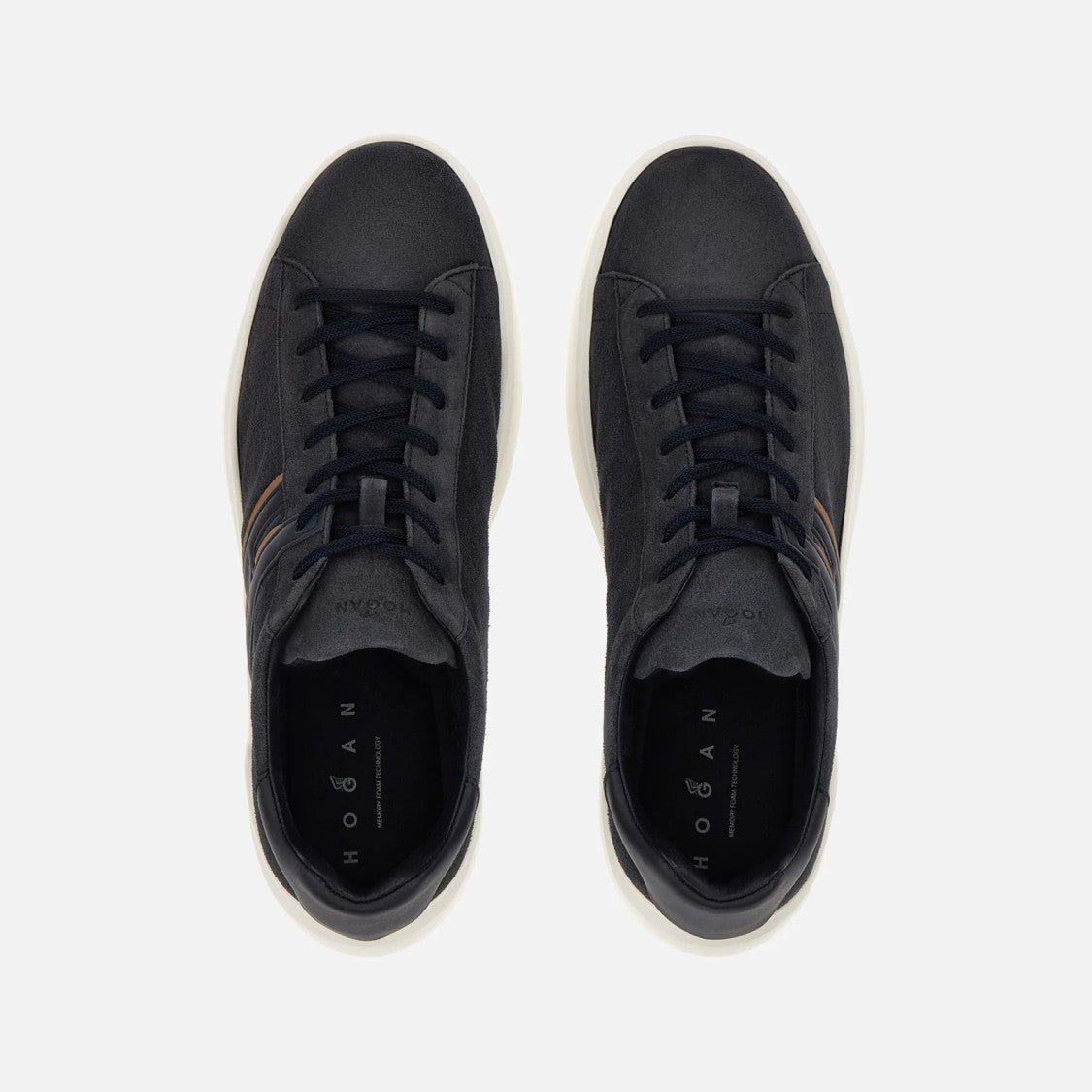 Hogan H580 Lace-Up Sneakers In Calfskin