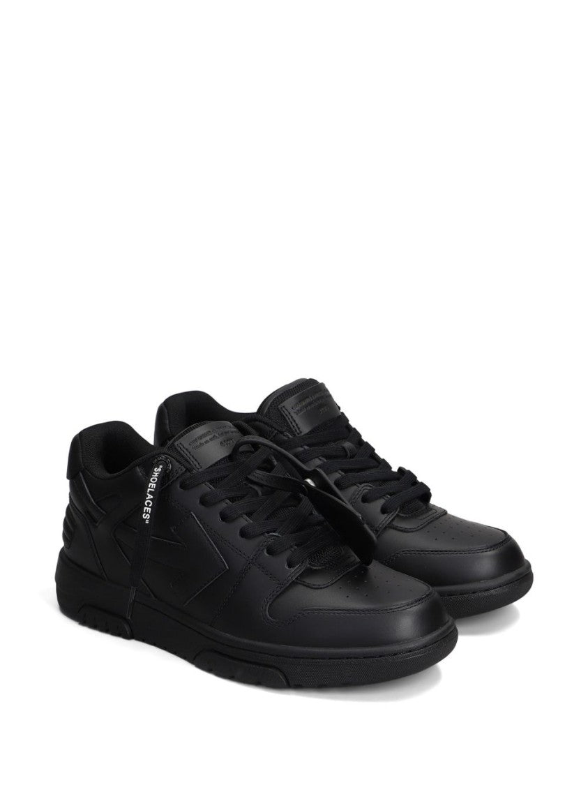Off-White Minimalist Black Sneakers With Unique Detailing