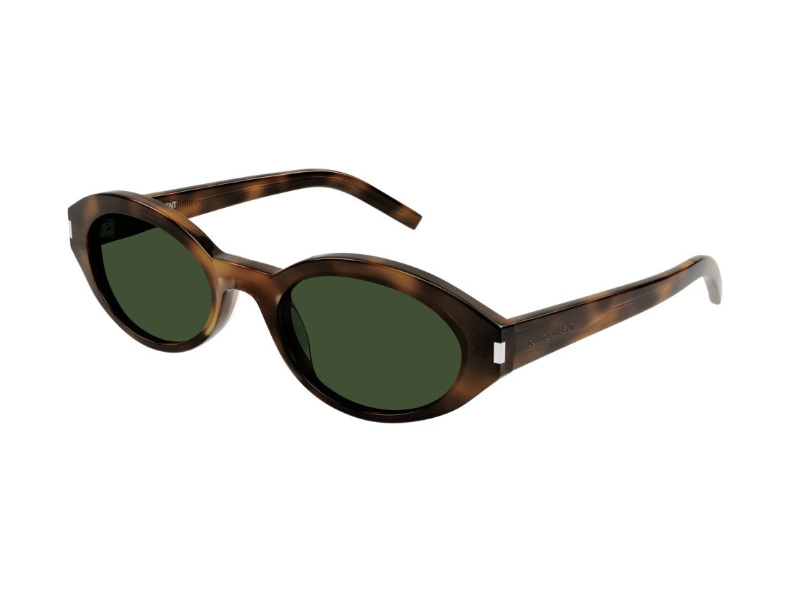 Saint Laurent Green Sl 567 Tortoiseshell Oversized Round Sunglasses