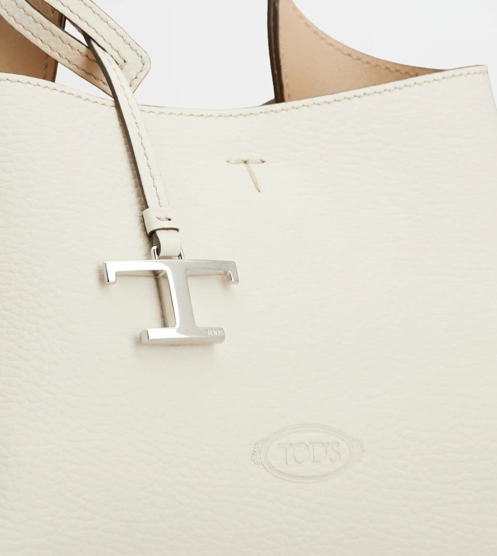 Tod's Apa Micro Tote Leather Bag – White