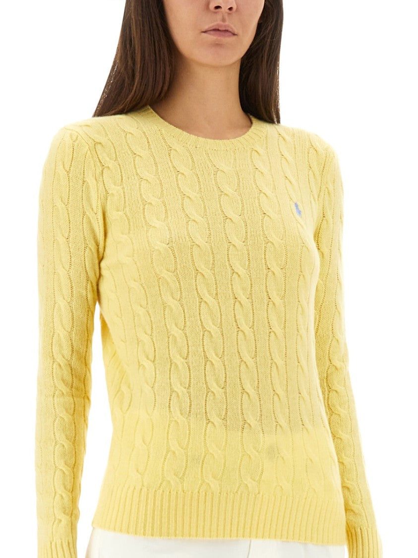 Polo Ralph Lauren Cable-Knit Sweater With Classic Round Neckline