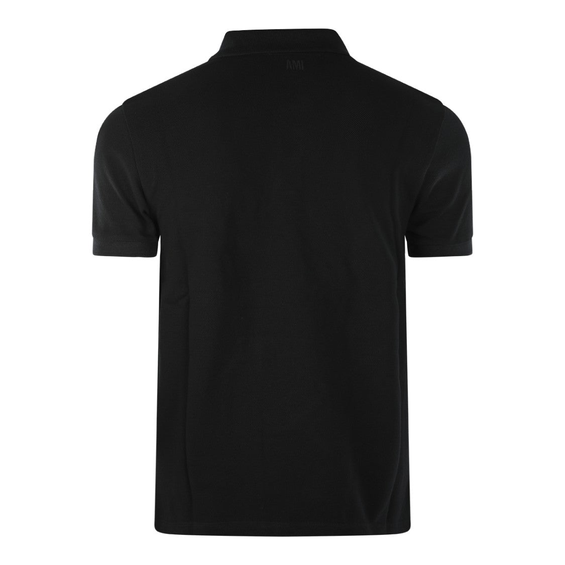 Ami Paris Classic Black Cotton Polo Shirt