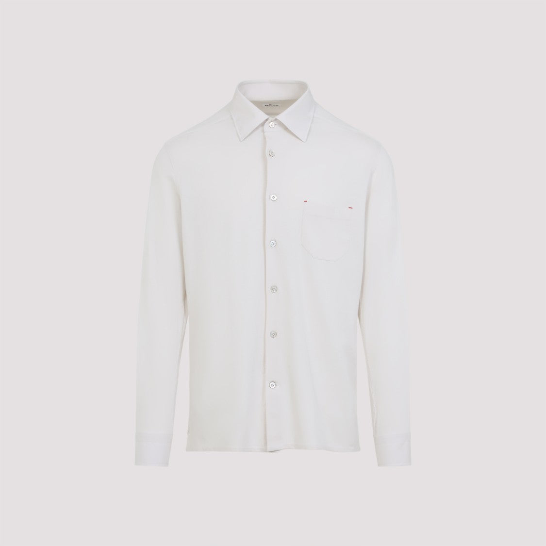 Kiton Nerano Light Grey Cotton Shirt
