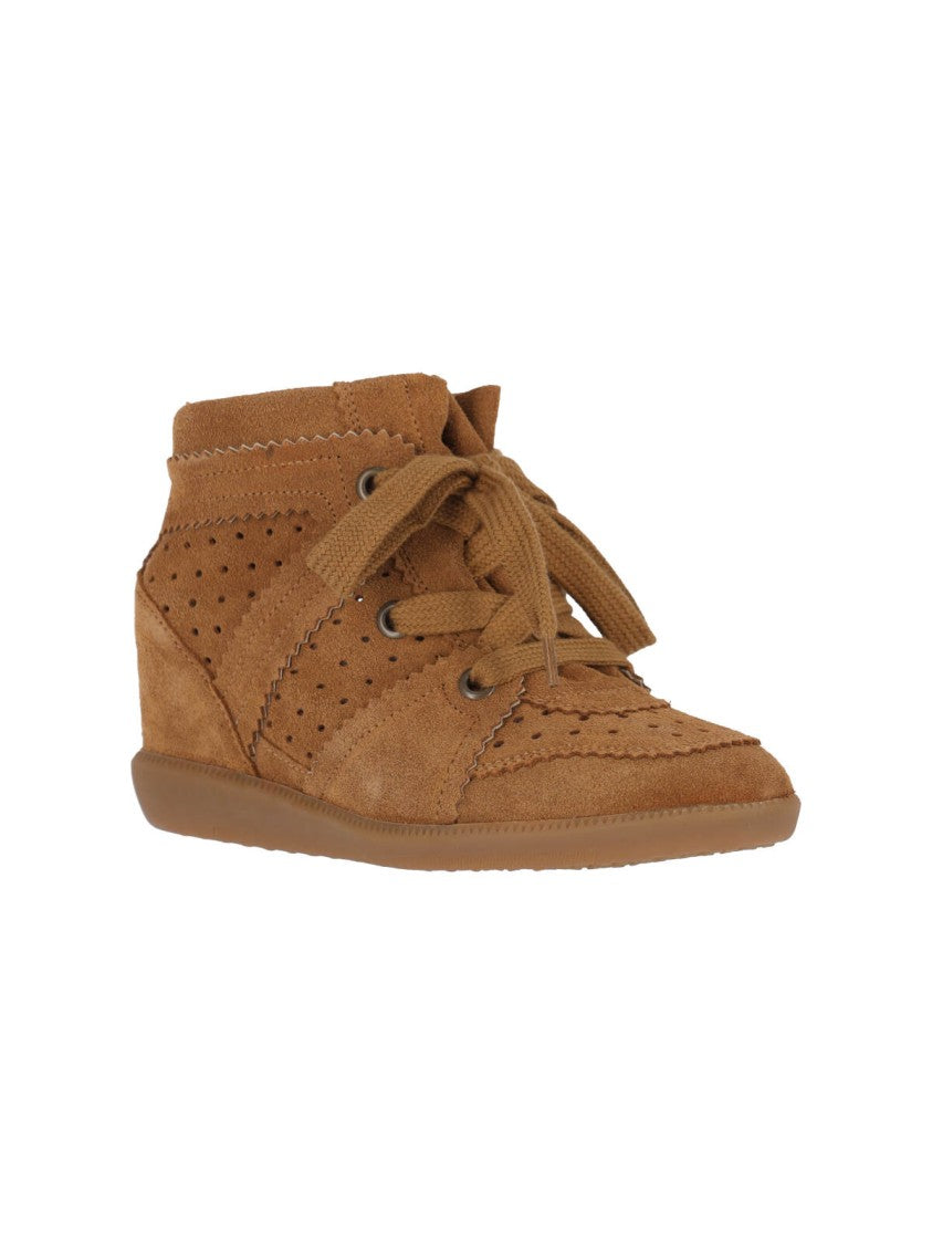 Isabel Marant "Bobbie" Wedge Sneakers Brown