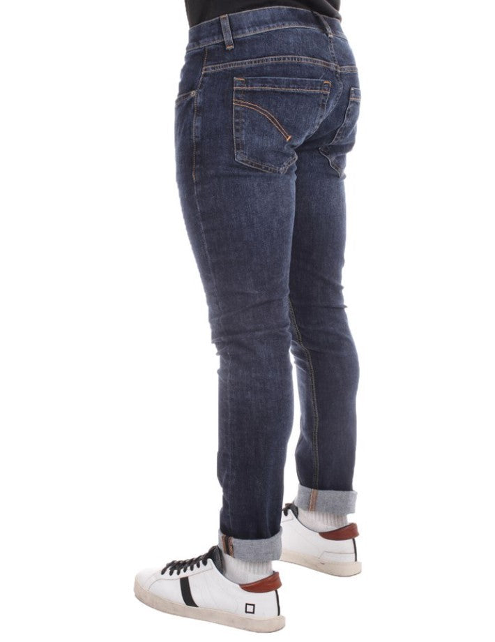 Dondup Slim-Fit Dark Blue Jeans With Four-Button Closure