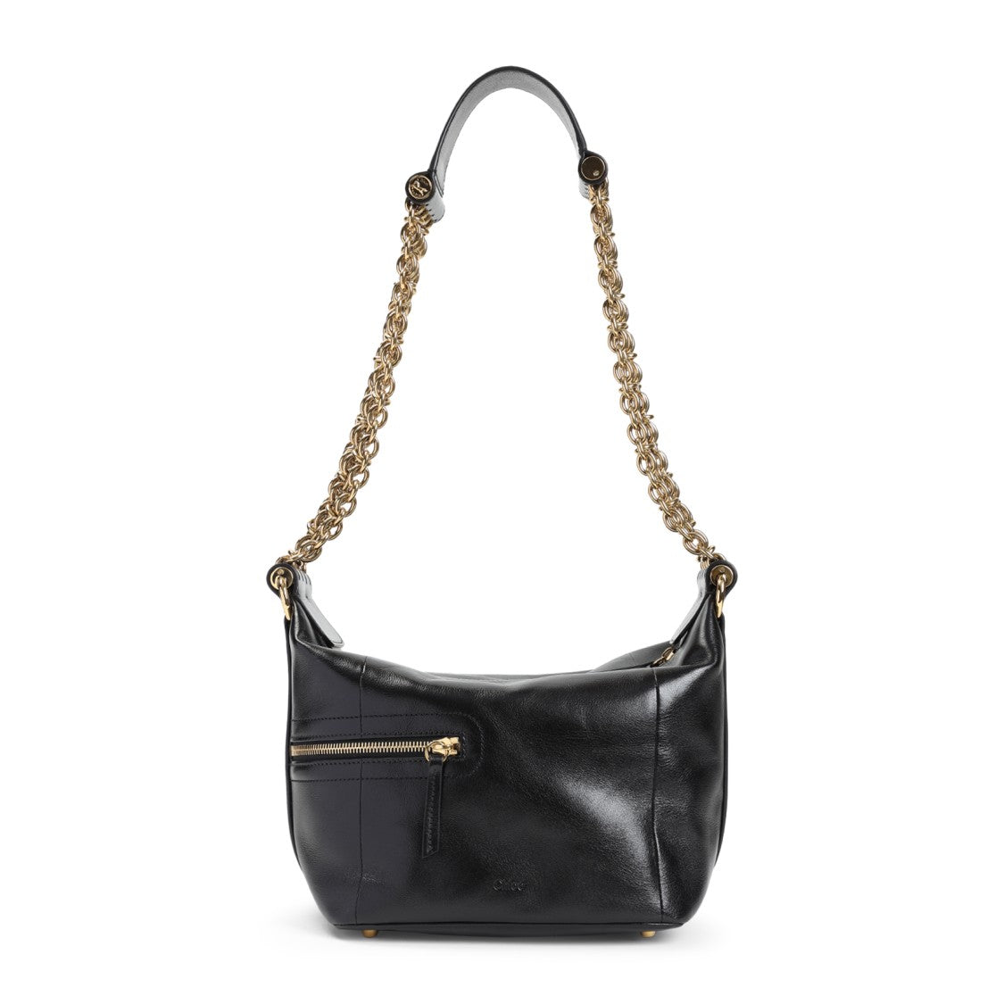 Chloé Black Buffalo Leather Camera Chain Shoulder Bag