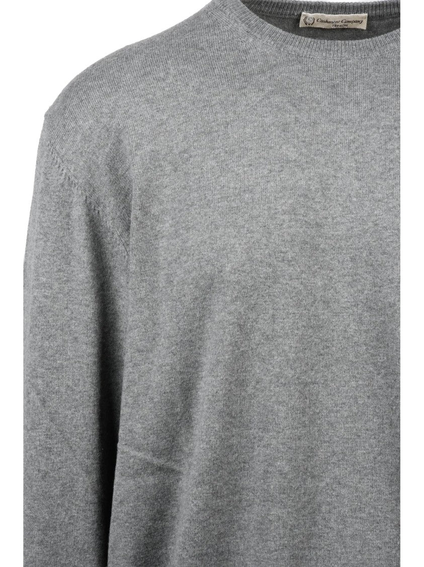 Cashmere Company P. Classic Crew Neck Sweater In Premium Cotton-Cashmere Blend