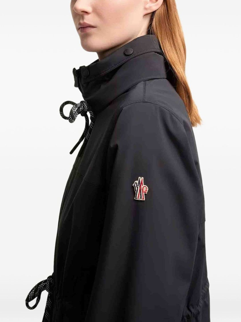 Moncler Grenoble Black Jacket With Adjustable Features