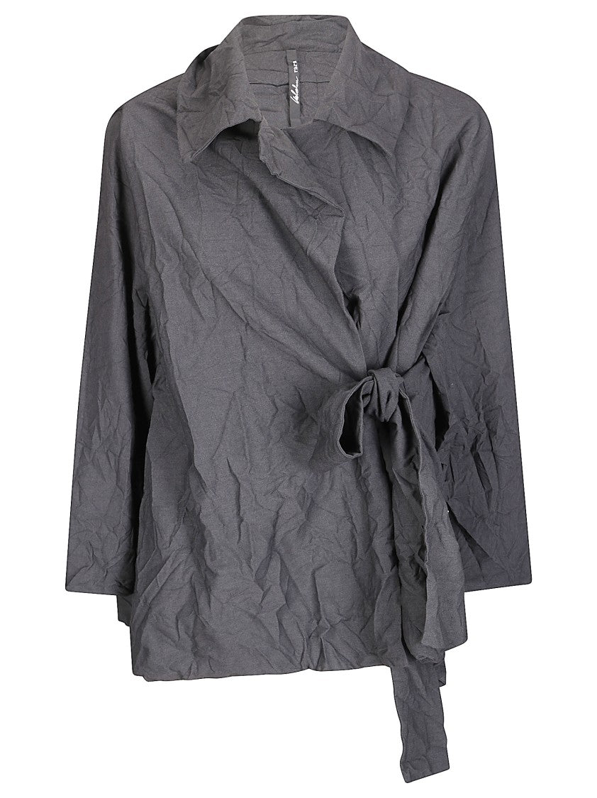 Maria Calderara Crumpled Effect Jacket With Side Fastening