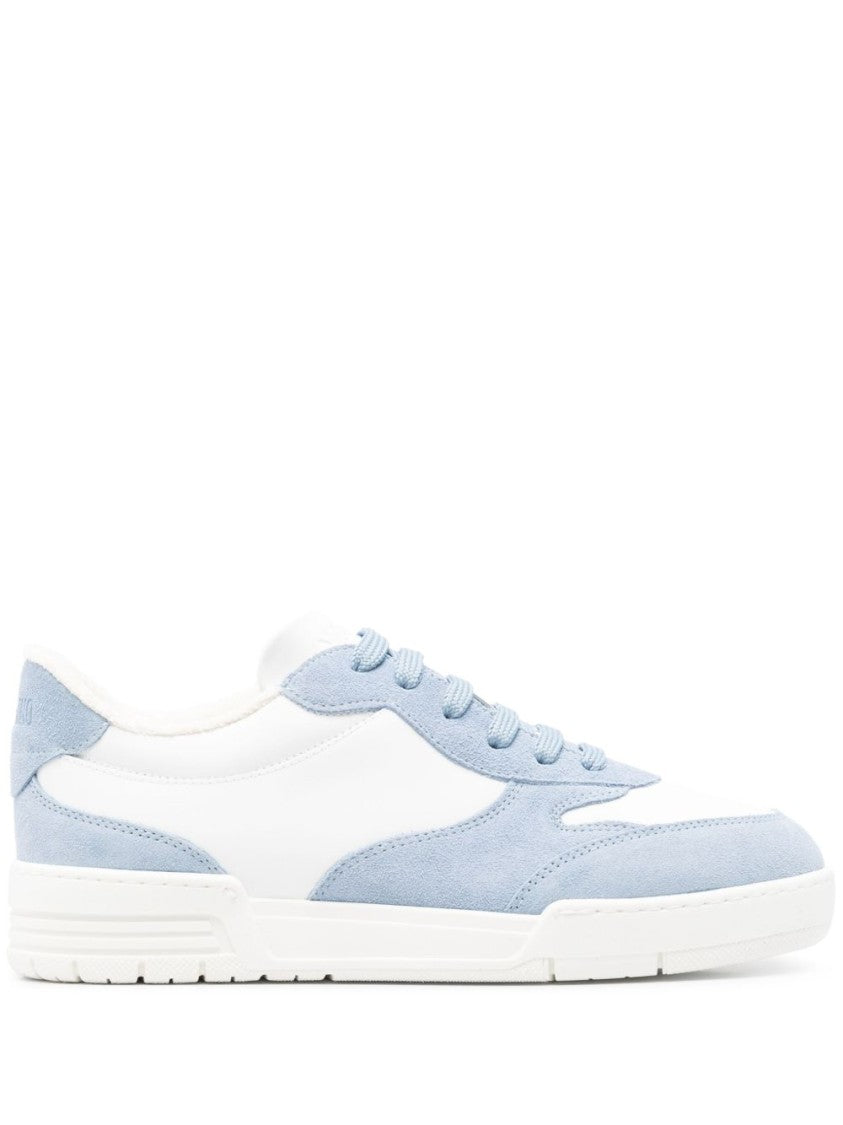 Moschino Cornflower Blue Flat Rubber Lace Sneakers