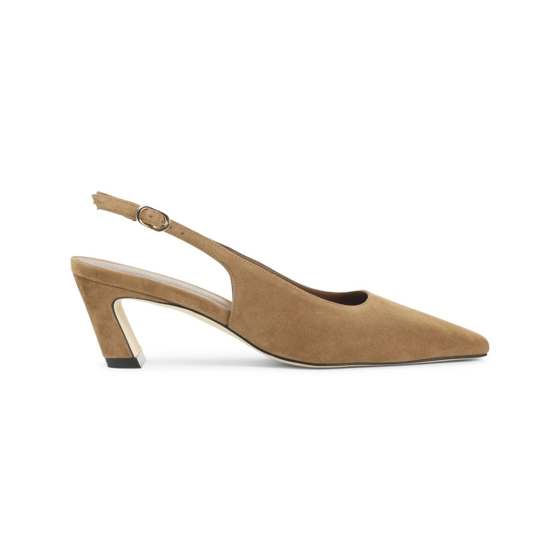 Stuart Weitzman Pointed Toe Suede Slippers