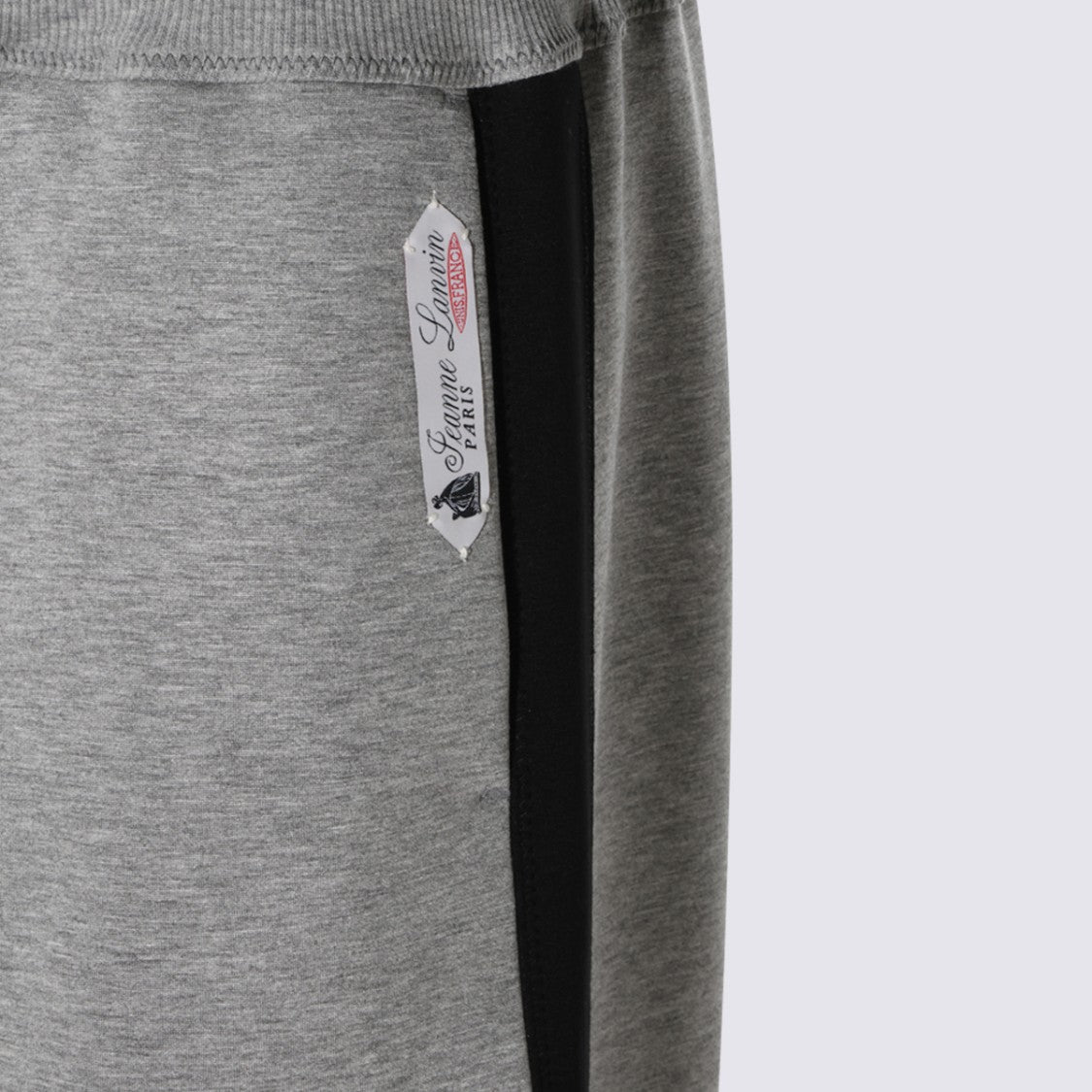 Lanvin Wide Leg Trousers With Black Side Panels And Adjustable Waistband