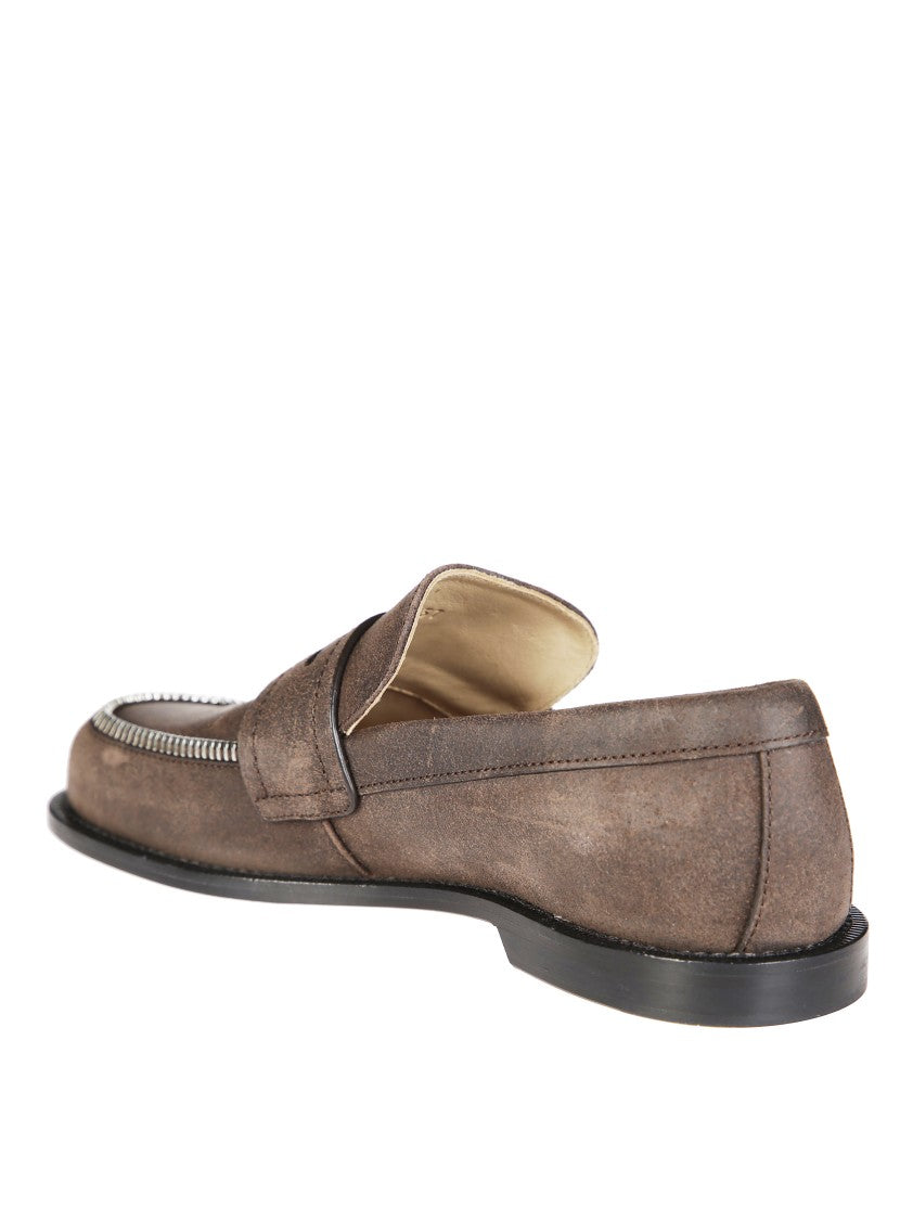 J. W. Anderson Distressed Leather Biker Moccasins