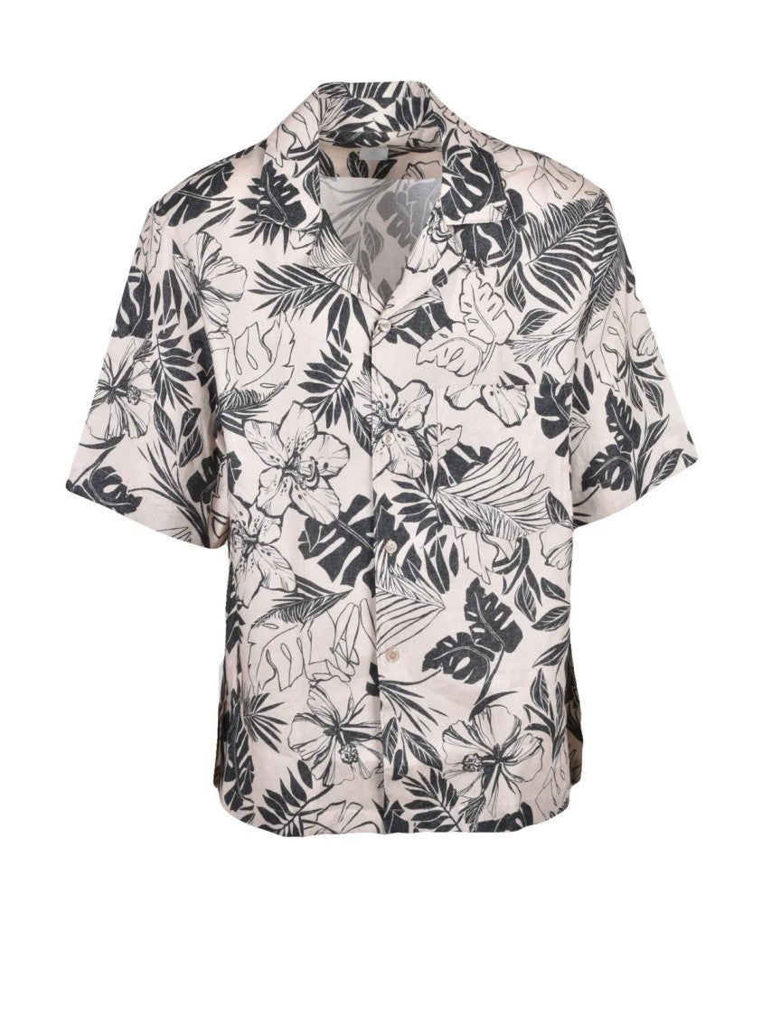 Eleventy Cream Linen Shirt