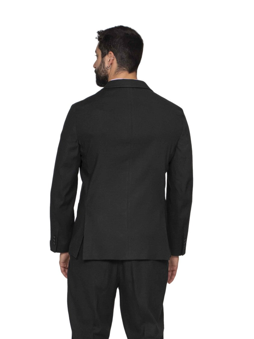 Paolo Pecora Black Notch Lapel Tailored Blazer