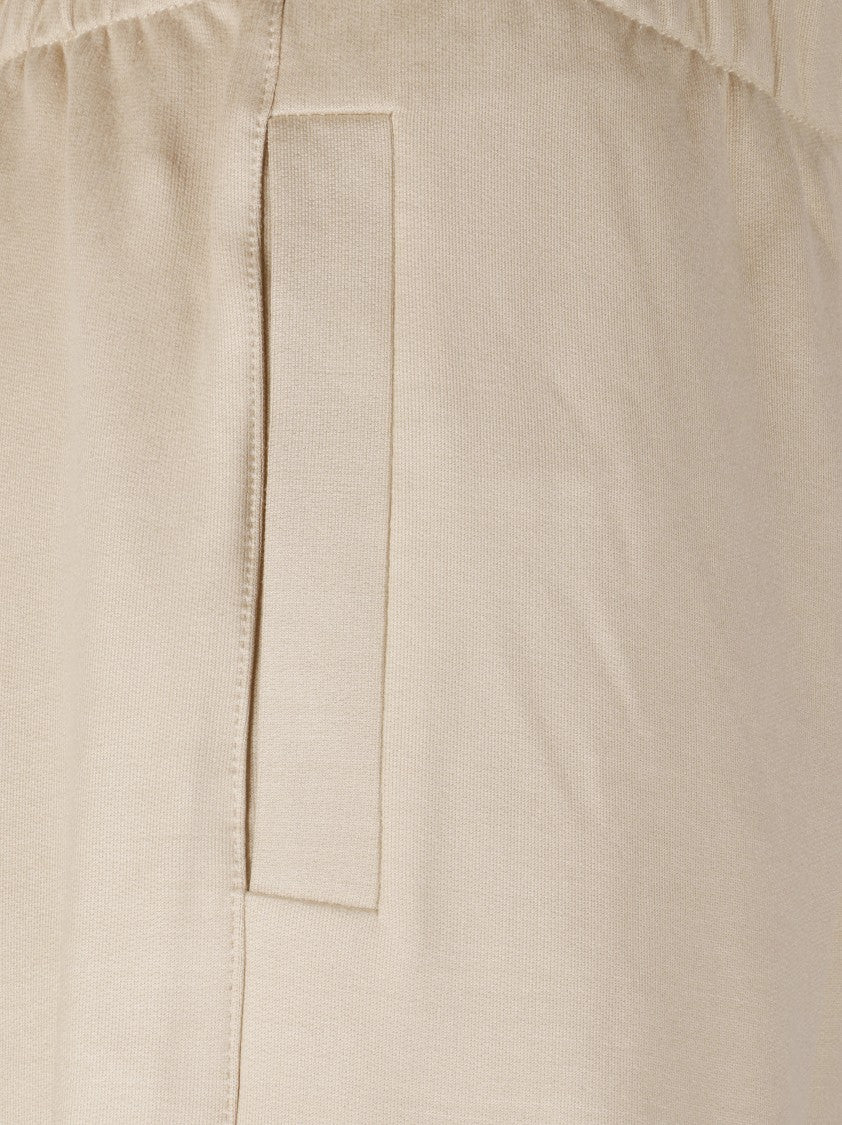 Max Mara Cropped Grey Trousers With Elastic Waistband