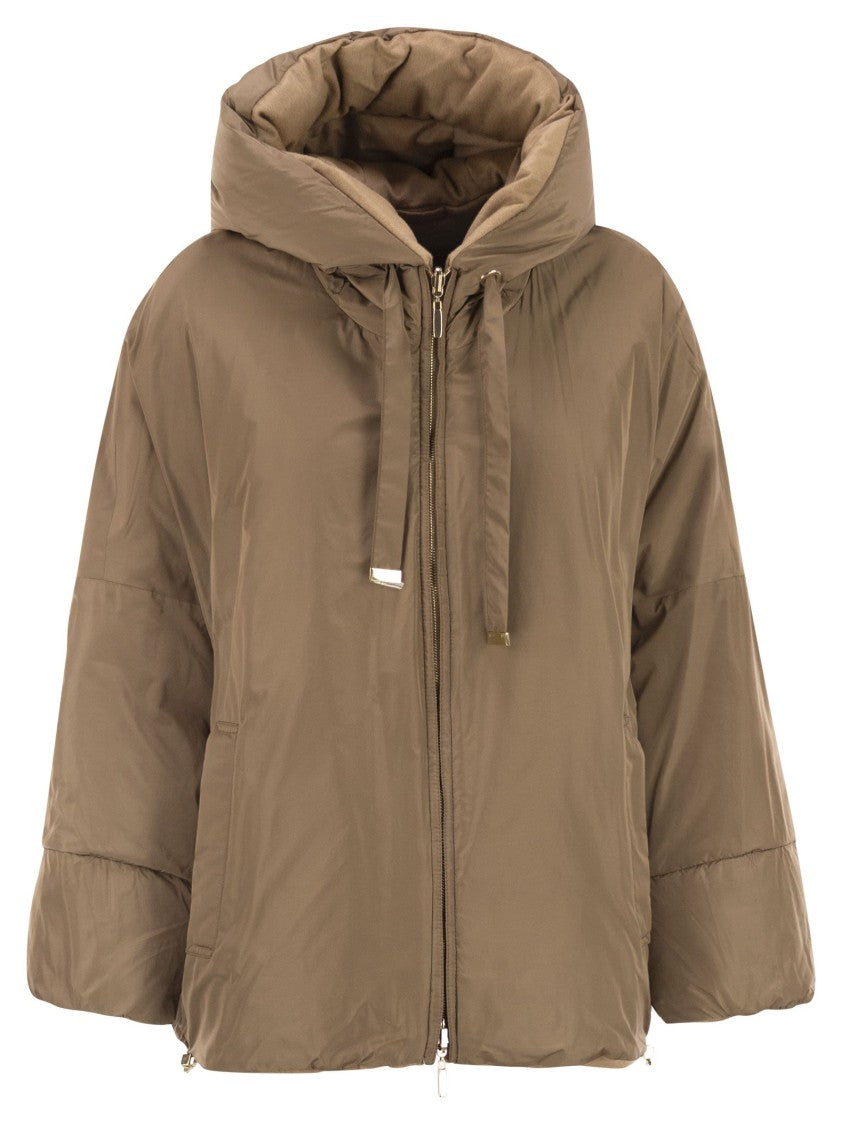Max Mara Desiderio - Reversible Down Jacket In Camel And Water-Repellent Taffeta