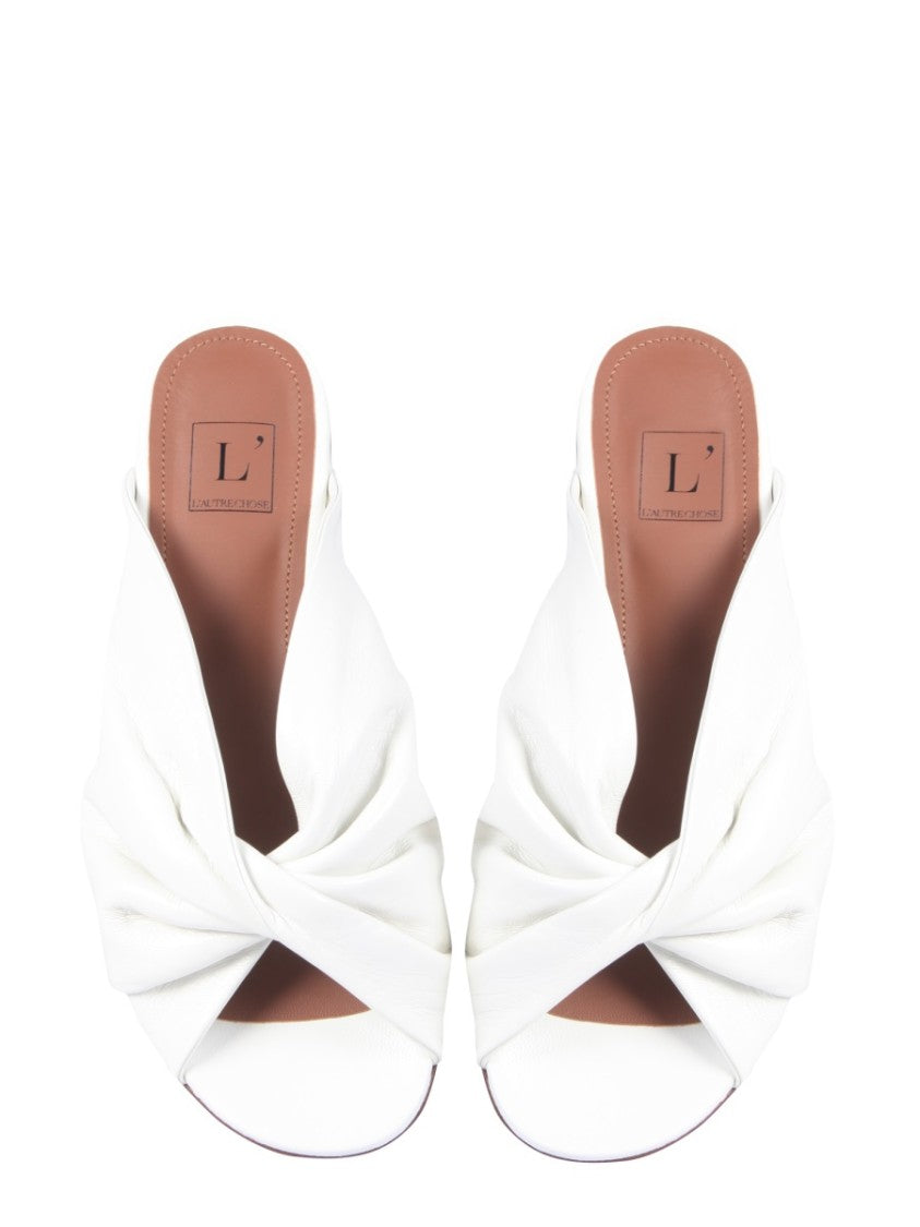 L'autre Chose Twisted Padded Low Sandals