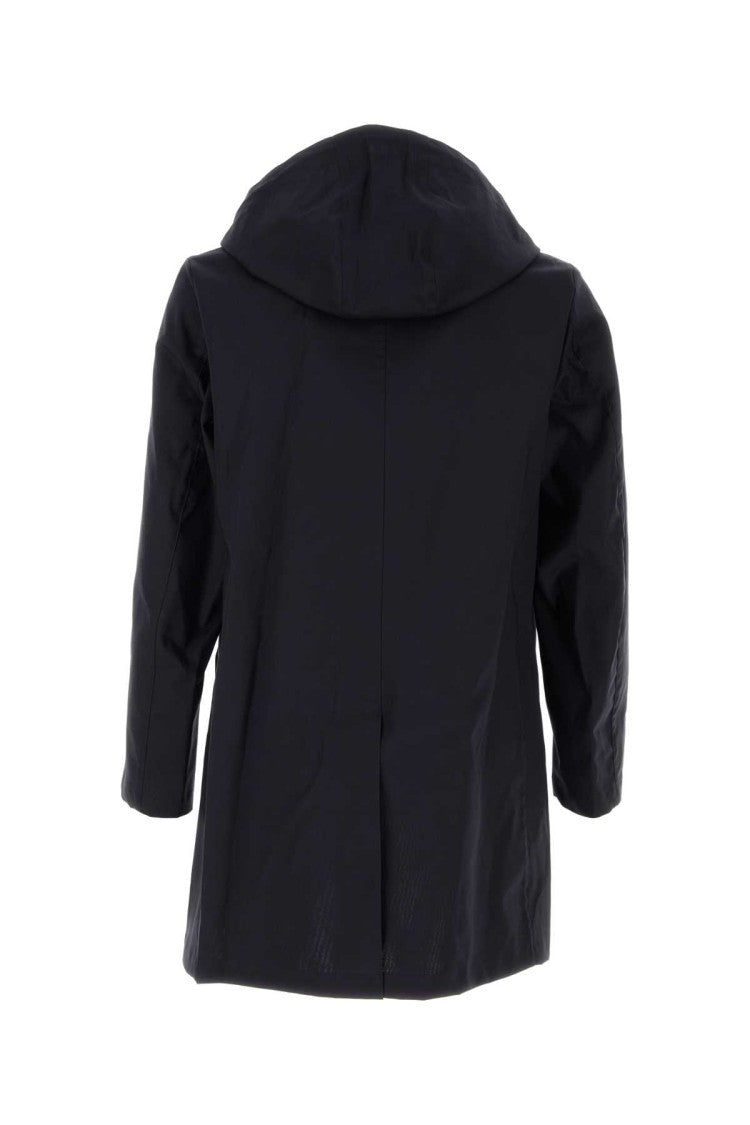 Mackintosh Navy Blue Cotton Cambridge Raincoat