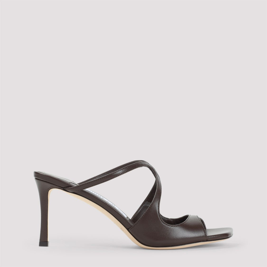 Jimmy Choo Anise 75 Brown Nappa Leather Sandals