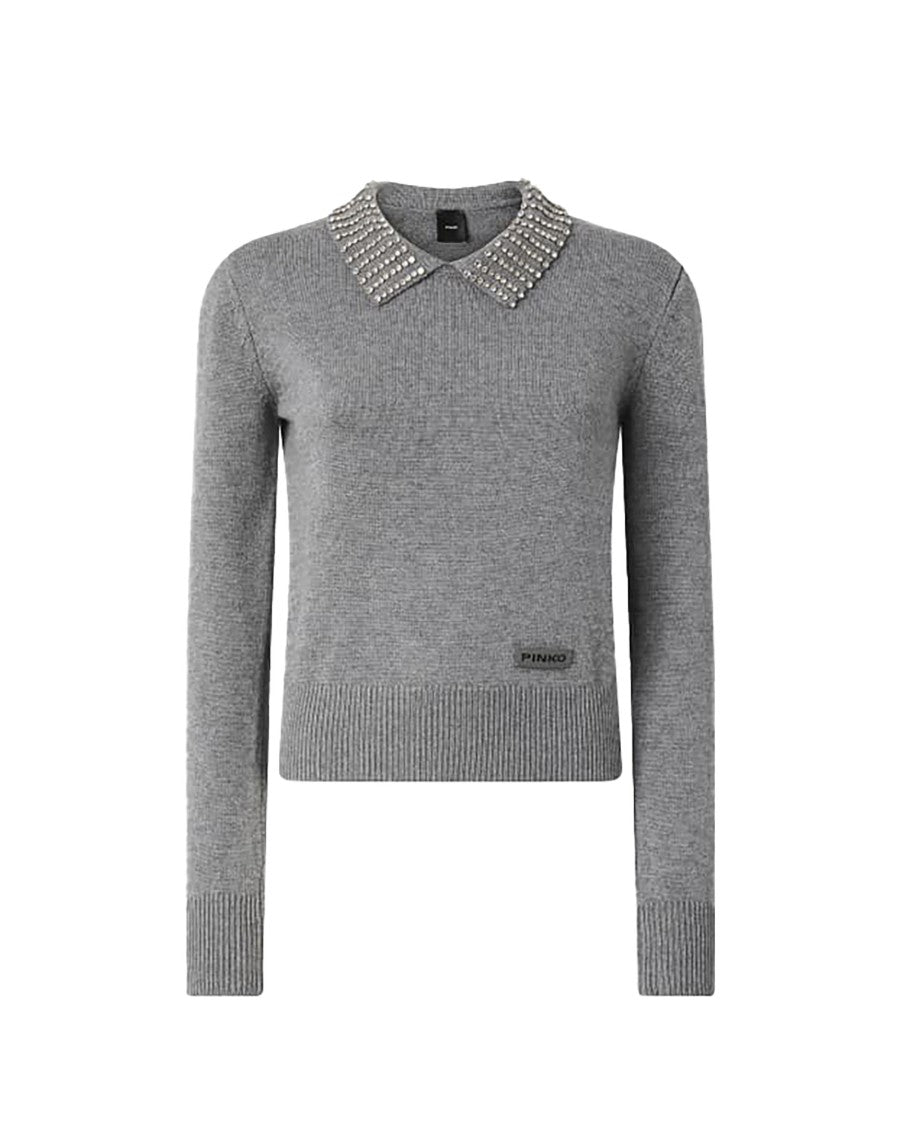 Pinko Gray Ventotene Sweater